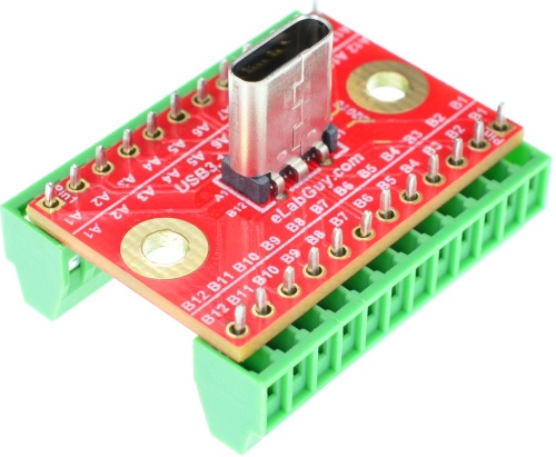 USB 3.1 Type C Breakout Board vertical